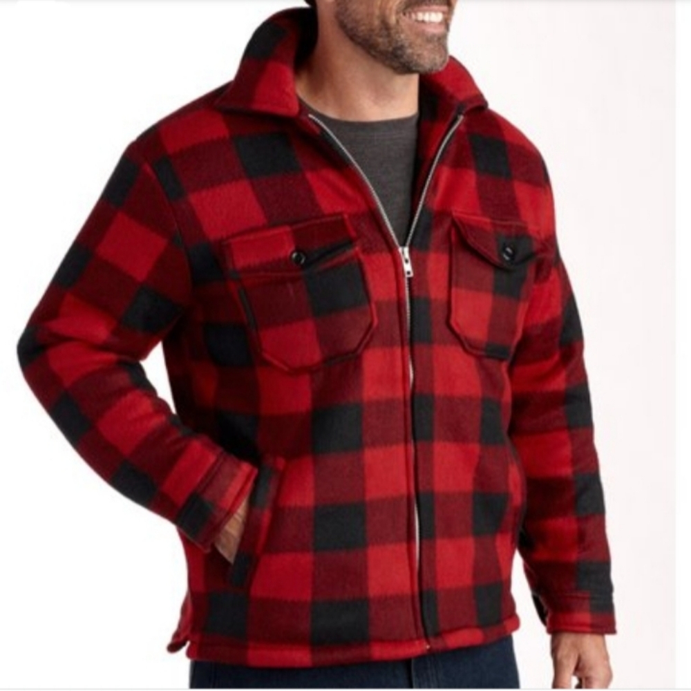 VINTAGE | Men's Buffalo Plaid Zip Jacket